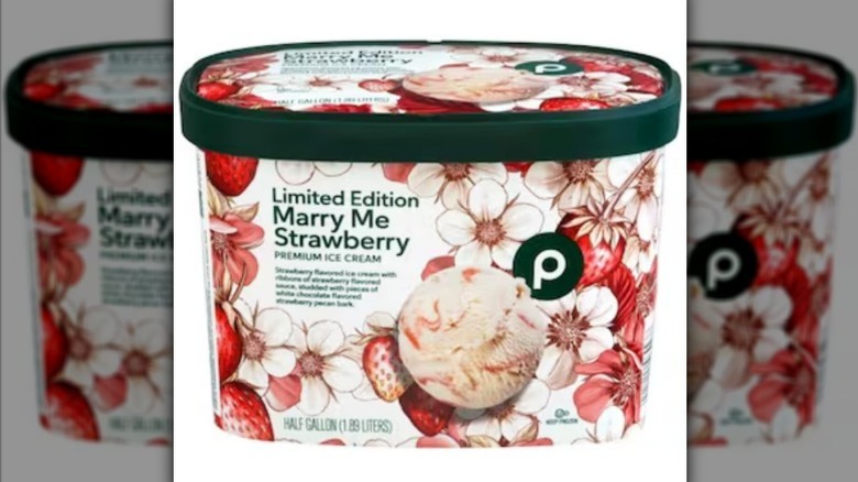 Marry Me Strawberry on white background