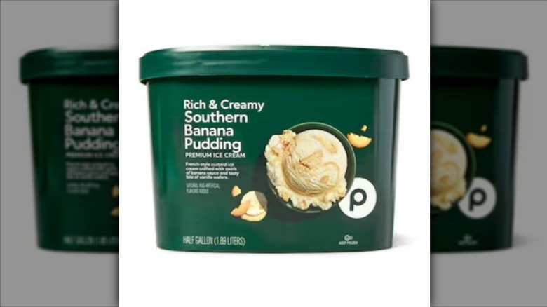 Southern Banana Pudding on white background