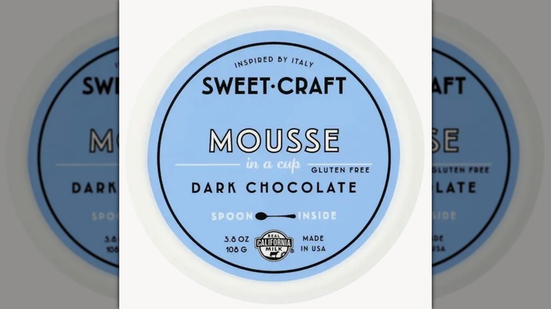A Sweet Craft Dark Chocolate Mousse Cup on a white background