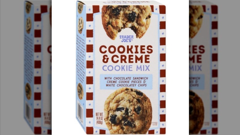 Cookies and Creme cookie mix on white background