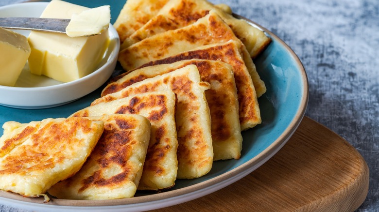 Tattie scones on a plate