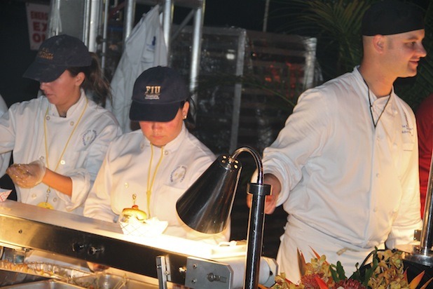 Feeding the masses with a conveyor belt. 