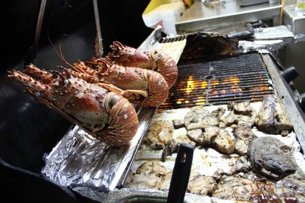 A Fired Grill at Oistins