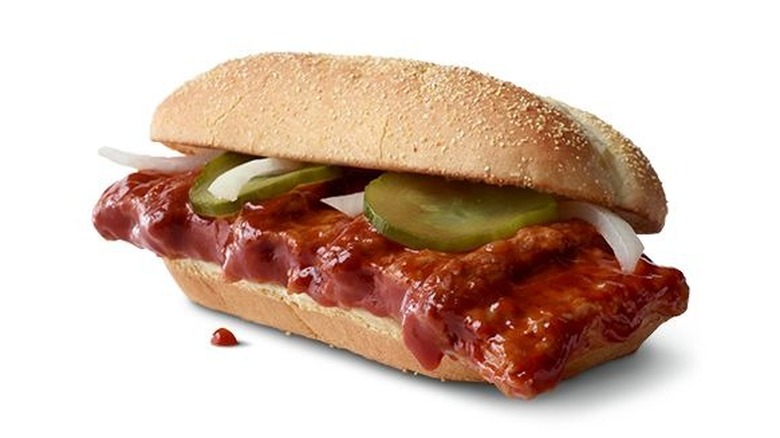 McDonald's McRib on white background