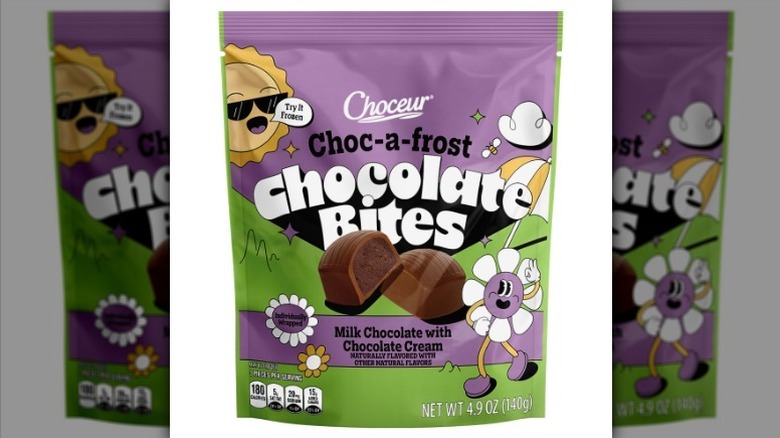 Choceur chocolate bites on white background