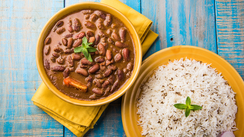 Rajma masala with rice
