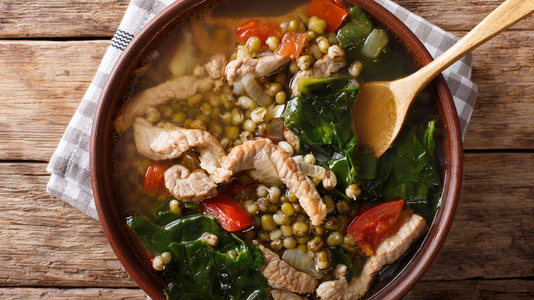 Bowl of ginisang munggo