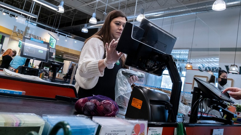 cashier at Whole Foods
