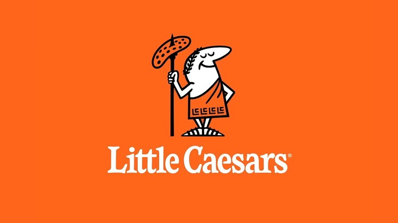 Little Caesars logo on orange background