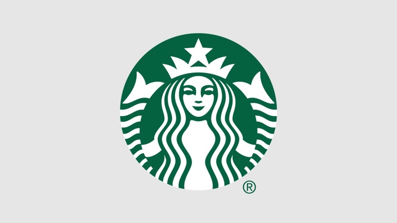 Starbucks logo on gray background