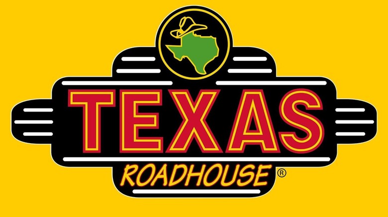 Texas Roadhouse logo on yellow background