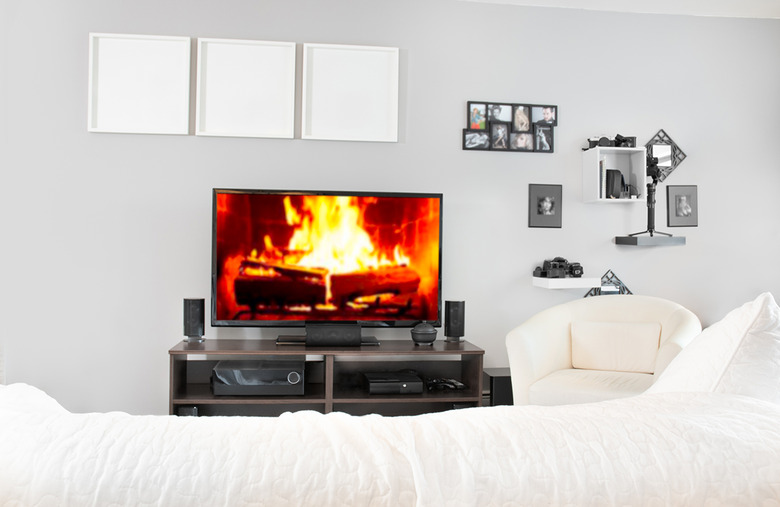 You'll watch a fire on TV