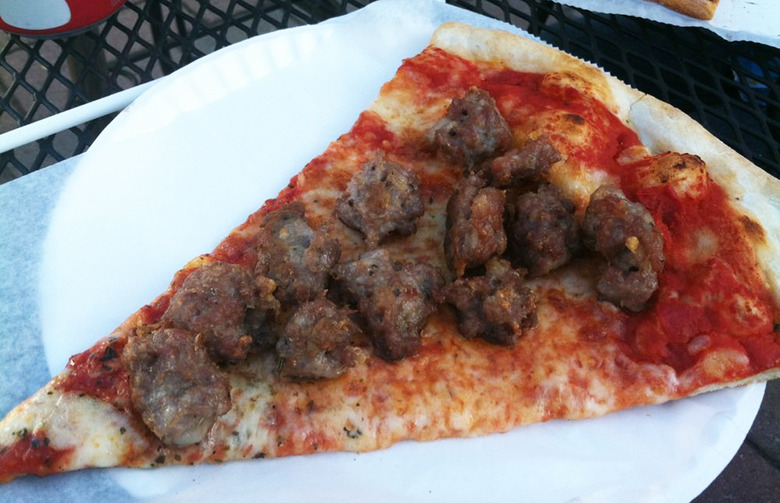 #1 Louie and Ernie's, Bronx, N.Y. (Sausage Pie: sausage, tomato sauce, mozzarella)