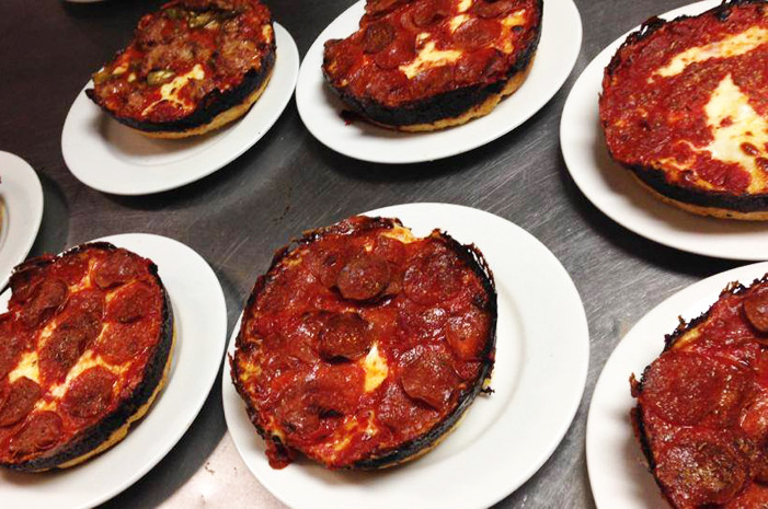 #3 Pequod's Chicago, Ill. (Deep Dish with sausage and pepperoni)