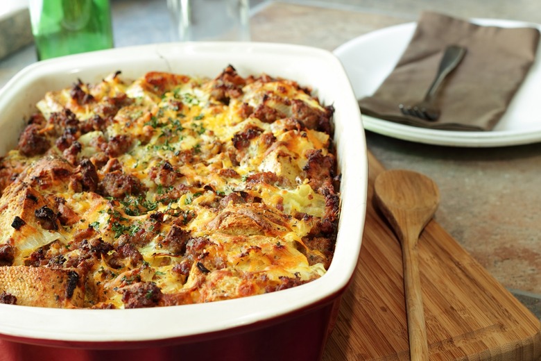 Savory Bread Pudding With Goat Cheese