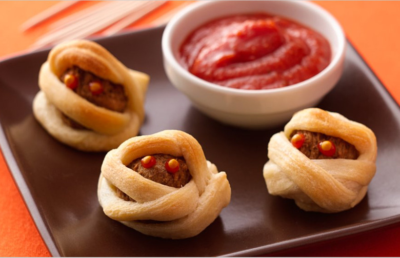 Meatball Mummy Crescent Bites