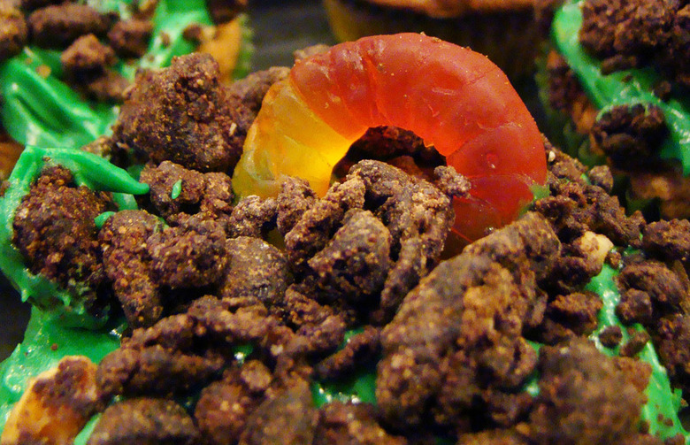 Worm Cupcakes