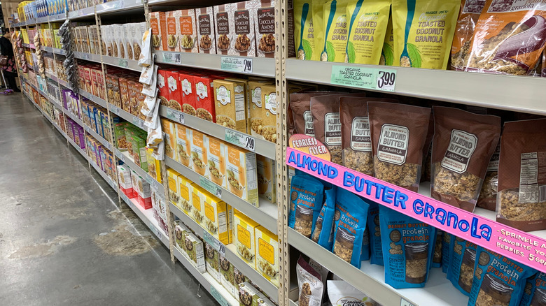 Granola selections at Trader Joe's