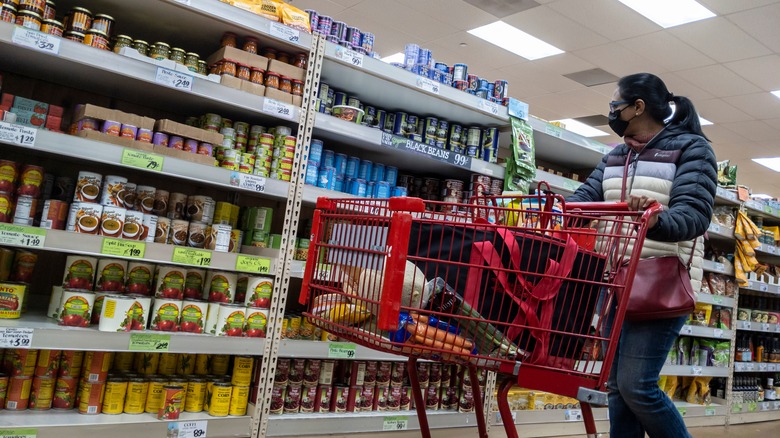 A woman shopping at Trader Joe's