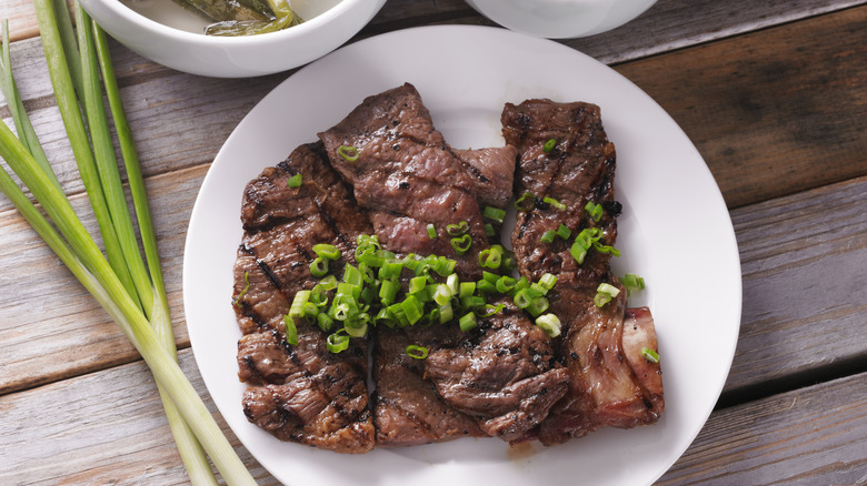 galbi on plate