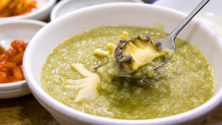 abalone juk with spoon