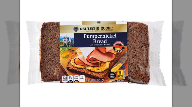 Deutsche Küche Pumpernickel Bread on a white background