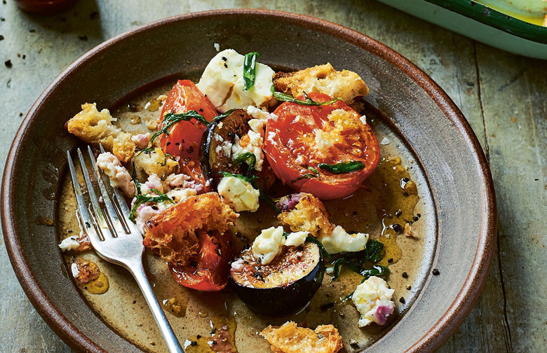 Warm Salad of Roast Tomatoes, Figs, and Feta With Tarragon
