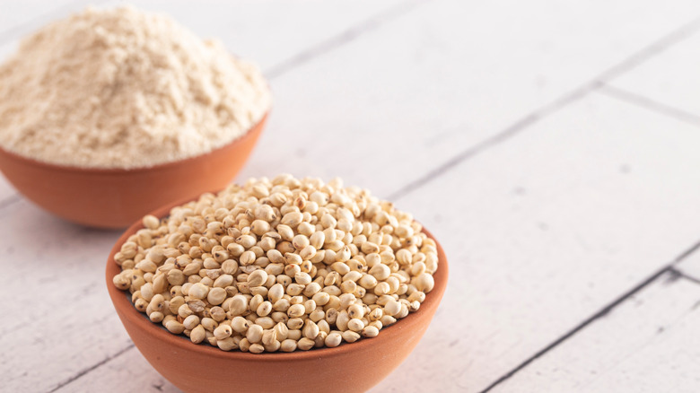 bowl of sorghum and flour
