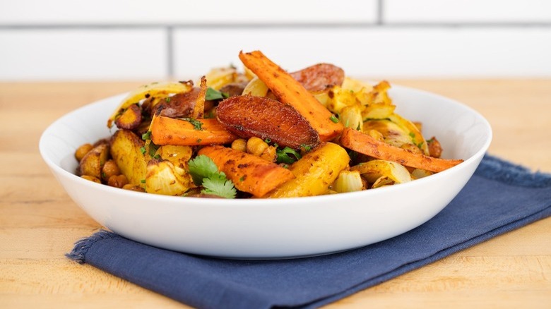 Curry roasted carrots and potatoes