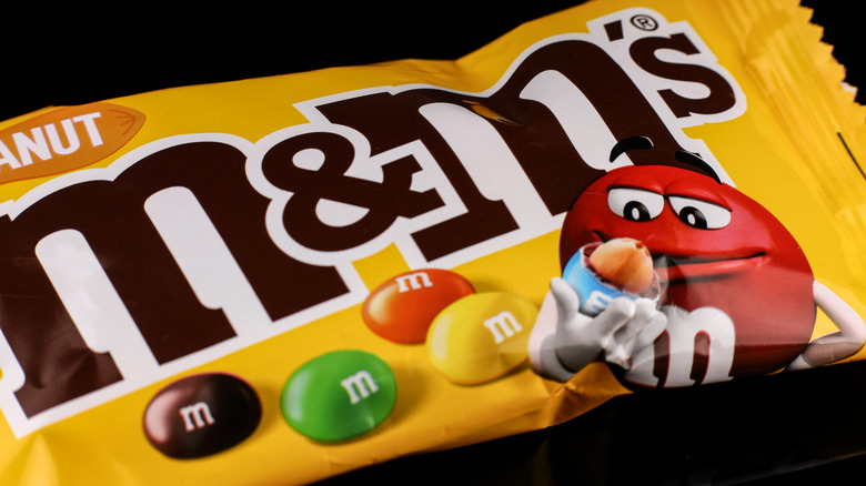 yellow bag of M&M's