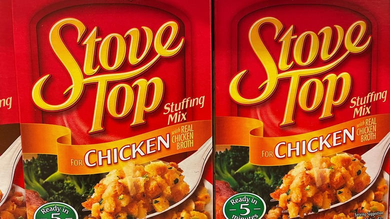 Stove Top Stuffing Mix boxes