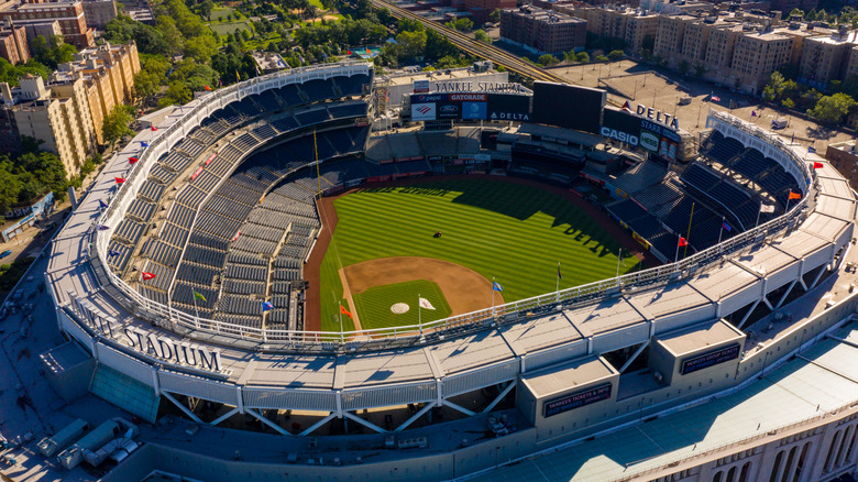 Aerial view of Yankee Stadium in New York