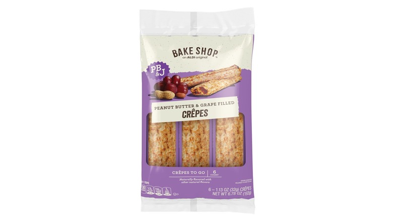 A bag of Bake Shop PB&J Filled Crepes
