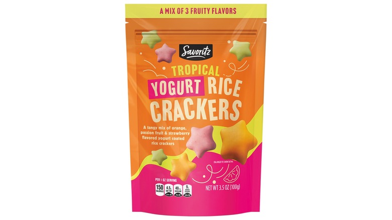 A bag of Savoritz Yogurt Rice Crackers
