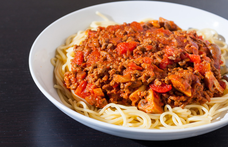 Mushroom and Beef Spaghetti Bolognese