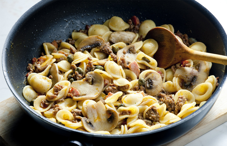 Orecchiette Pasta With Ground Lamb, Broccolini, and Pecorino