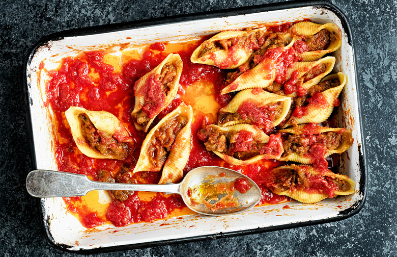 Three-Cheese Beef Pasta Shells