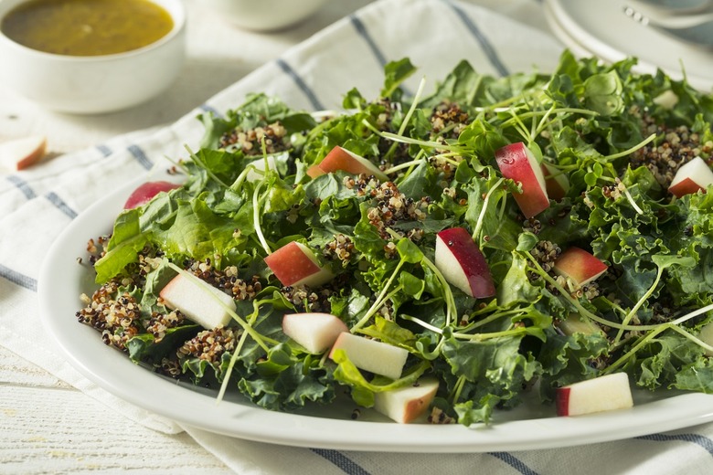Kale, Apple, Pancetta, and Walnut Salad With Creamy Walnut Dressing