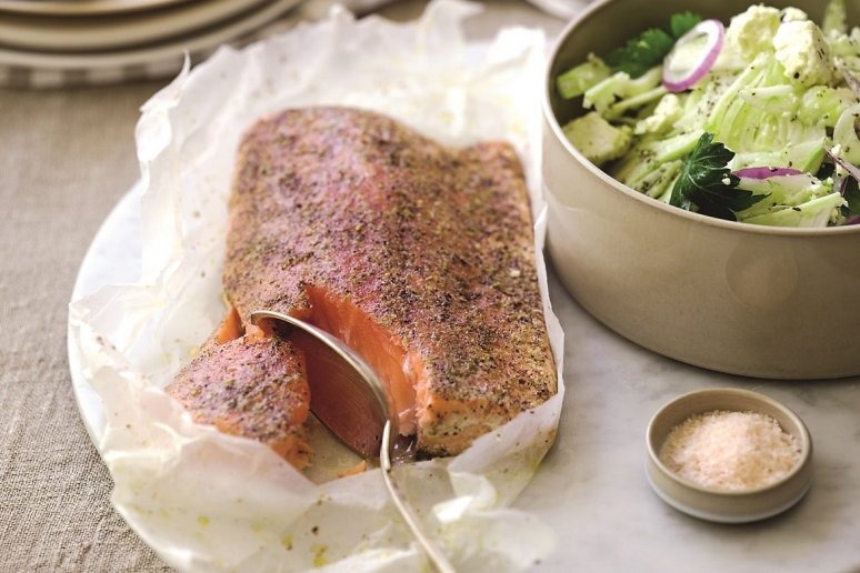Atlantic Salmon Grilled With Fennel, Lime, and Sumac