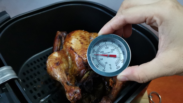 thermometer in air fryer chicken