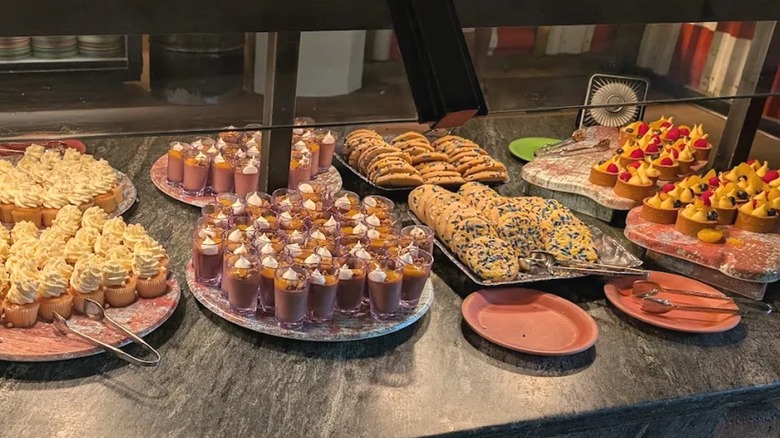 A dessert buffet at Tusker House in Animal Kingdom
