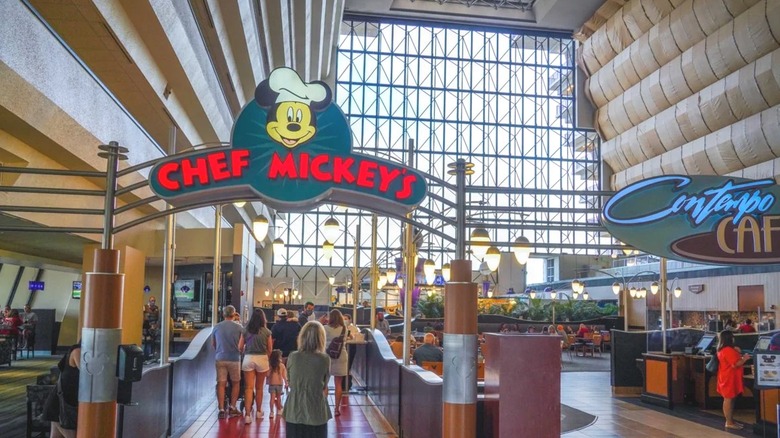 The outside of Chef Mickey's in Contemporary Resort