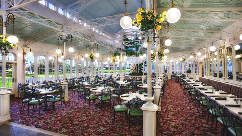 The inside of The Crystal Palace in Magic Kingdom