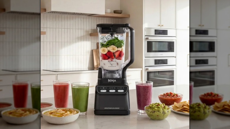Ninja Professional Blender with Auto IQ prepped to make a smoothie