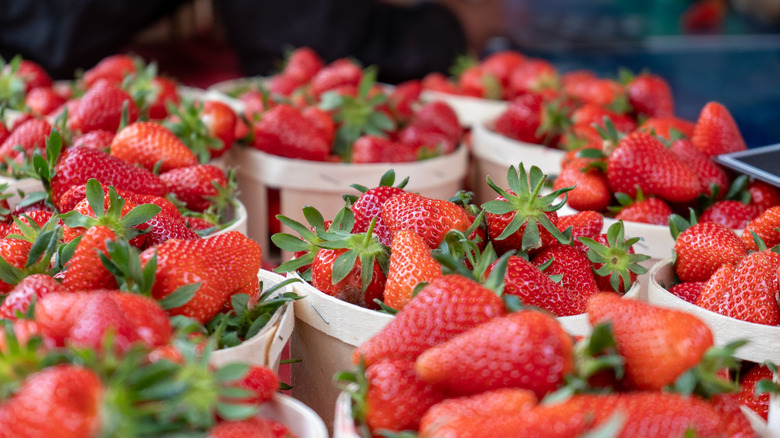 baskets of strawberries