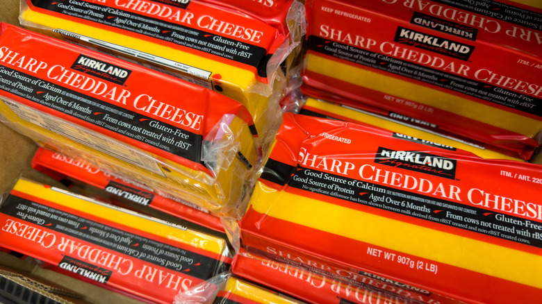 Costco cheddar cheese block