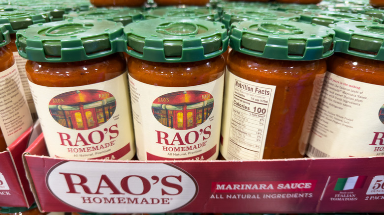 Jars of Raos marinara sauce