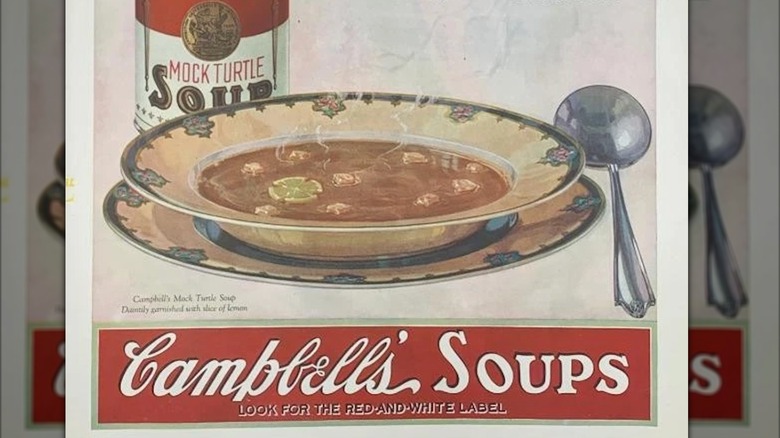 Vintage Campbell's magazine ad for mock turtle soup