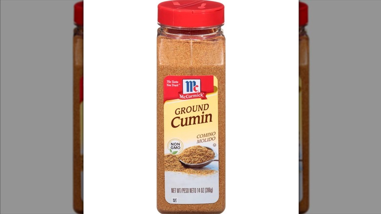 A large container of McCormick ground cumin