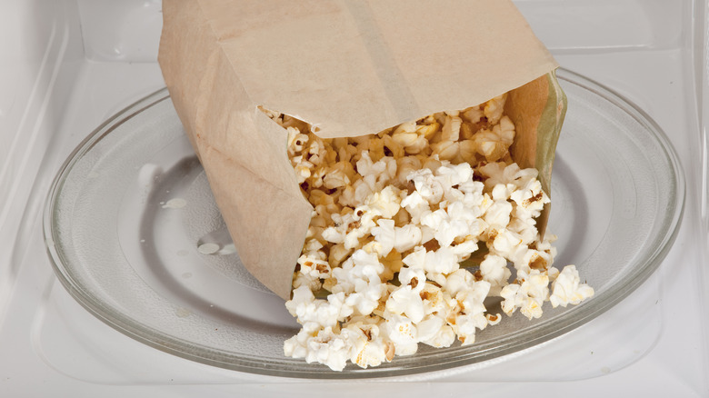 Microwave popcorn in bag
